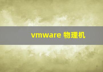 vmware 物理机